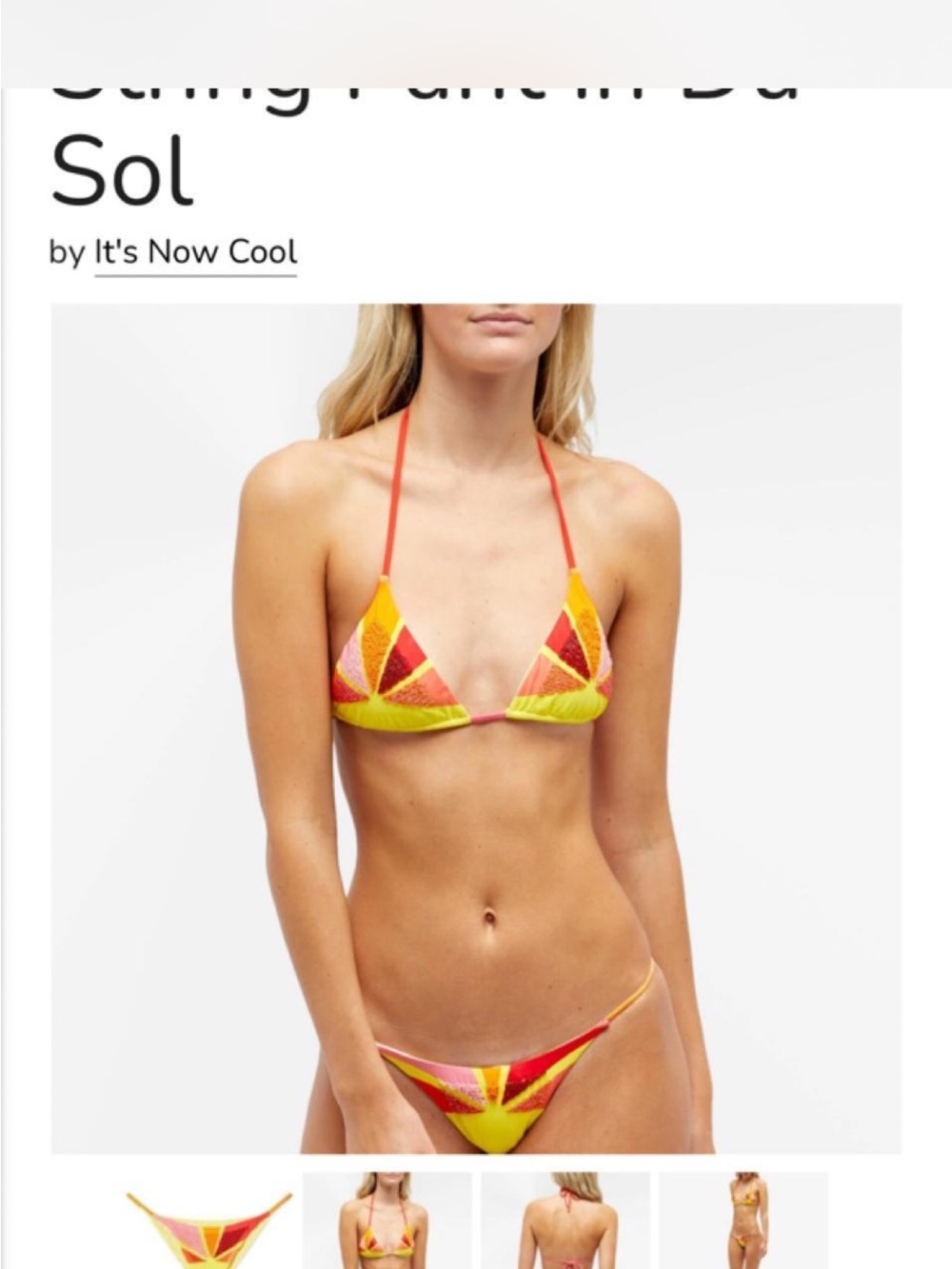 REVOLVE Color-Block Triangle Bikini in Yellow, Red & Pink